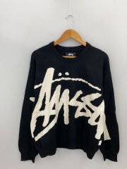 22AW/stussy sweater/汚れ考慮 ニット・セーター(厚手)/XL/コットン/BLK/1