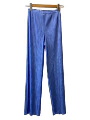 90s/プリーツ加工/ストレートパンツ/3/ポリエステル/BLU/無地/PP62-JF343