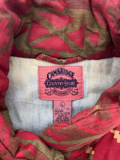 商品画像：Cambridge Country Store/ダウンベスト/L/コットン/RED/総柄 3