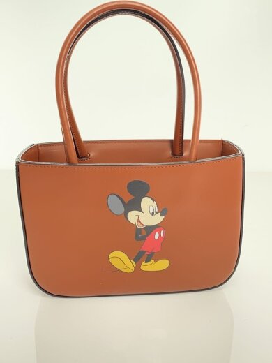商品画像：ミッキー/ペン汚れ有/ハンドバッグ/レザー/BRW 7