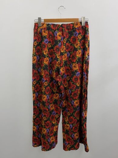 画像：RNAフラワー総柄サイドジップパンツ/ボトム/M/コットン/RED/花柄/R-43052