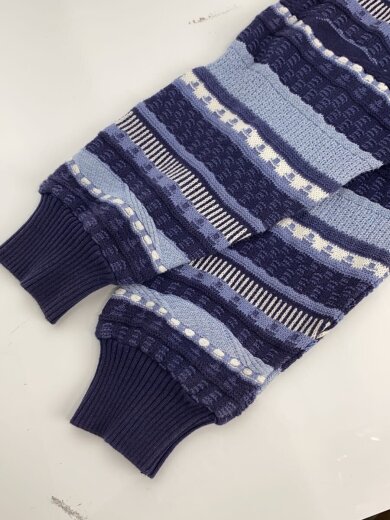 商品画像：3Dニット/ニット・セーター(厚手)/M/コットン/NVY/無地 4