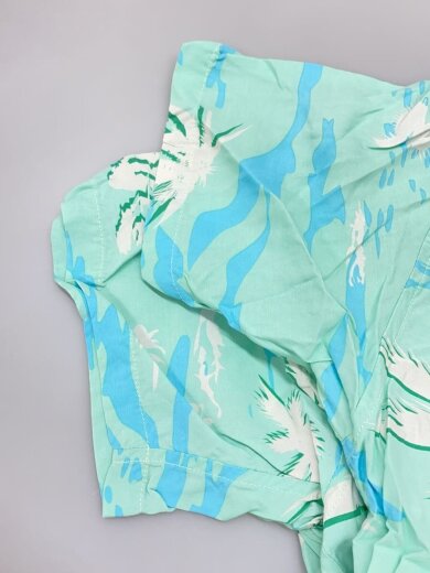 商品画像：25SS/BLADELEAF SHIRT/半袖シャツ/XL/レーヨン/BLU/総柄/WL-S-98 5