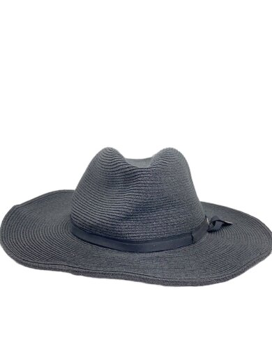 商品画像：ロングブリムハット/ストローハット/--/BLK/メンズ/TAM02496 1