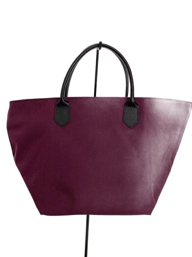 商品画像：レザーハンドル舟型トートM コーデュラ/ナイロン/BRD/無地/1407C 1