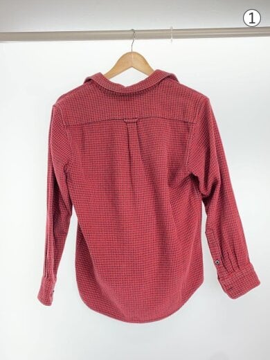 商品画像：60s/色褪せ/長袖シャツ/M/--/RED/千鳥格子 2