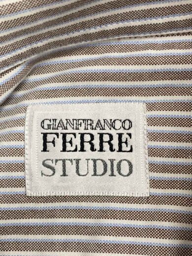 商品画像：長袖シャツ/--/コットン/BLU/ストライプ 3