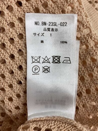 商品画像：ニット・セーター(薄手)/1/コットン/BEG/無地/BN-23SL-022 4