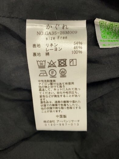 商品画像：半袖ワンピース/FREE/リネン/BLK/チェック/GA35-26M009 4