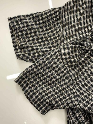 商品画像：半袖ワンピース/FREE/リネン/BLK/チェック/GA35-26M009 5