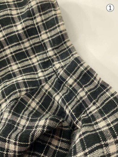 商品画像：半袖ワンピース/FREE/リネン/BLK/チェック/GA35-26M009 6