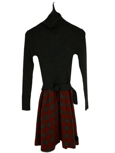 商品画像：長袖ワンピース/--/アクリル/マルチカラー 1