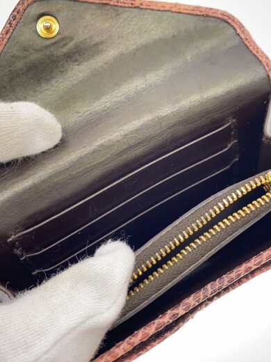 商品画像：パイソン柄/財布/レザー/RED/アニマル/レディース 6