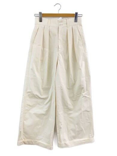 商品画像：シルク混合/ワイドパンツ/34/コットン/CRM/無地/12-04-52-04401 1