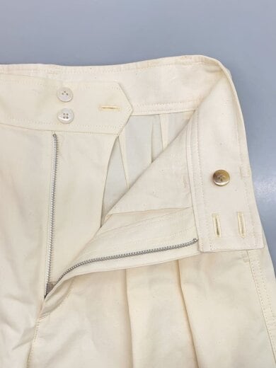 商品画像：シルク混合/ワイドパンツ/34/コットン/CRM/無地/12-04-52-04401 3