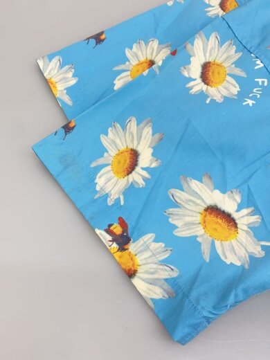 商品画像：半袖シャツ/L/ポリエステル/BLU/花柄 4