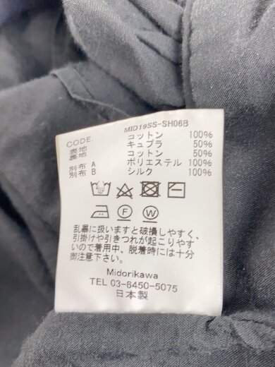 商品画像：19ss/DOG EAR SHIRT JACKET/FREE/コットン/BLK/無地/mid19ss-sh06b 5