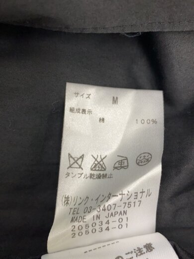 商品画像：ステンカラーコート/M/コットン/BLK/無地 4