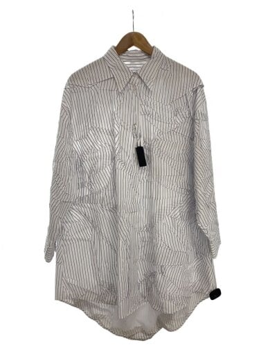 商品画像：20AW/Crushed Poplin Shirt Dress/XS/コットン/WHT/ストライプ/S32CU0141 1