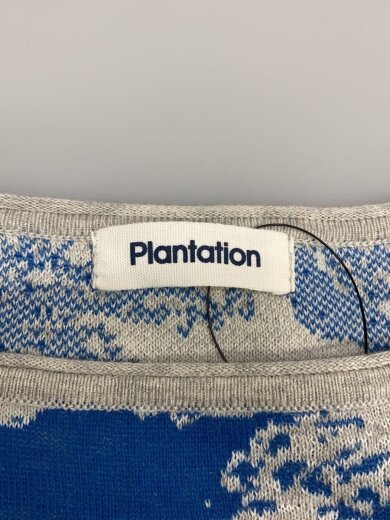 商品画像：ニット・セーター(薄手)/M/コットン/BLU/ストライプ/PL41KN171 3