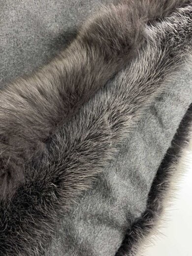 商品画像：ミンクフォックスファーコート/マフラー/カシミア/GRY/無地/レディース 3