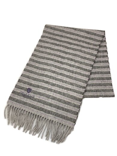 商品画像：マフラー/カシミア/GRY/ボーダー/メンズ 1