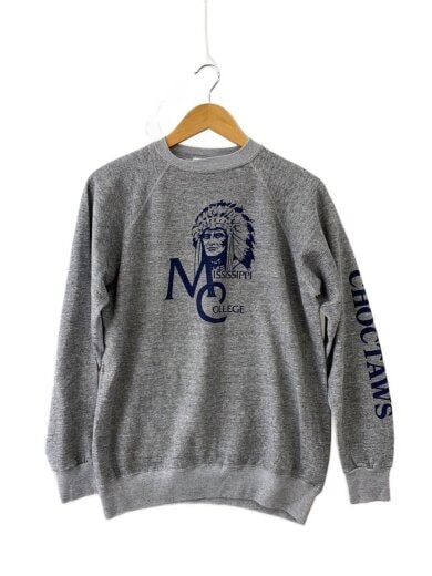 商品画像：推定80S/ミシシッピ大学/袖プリ/スウェット/L/コットン/GRY 1