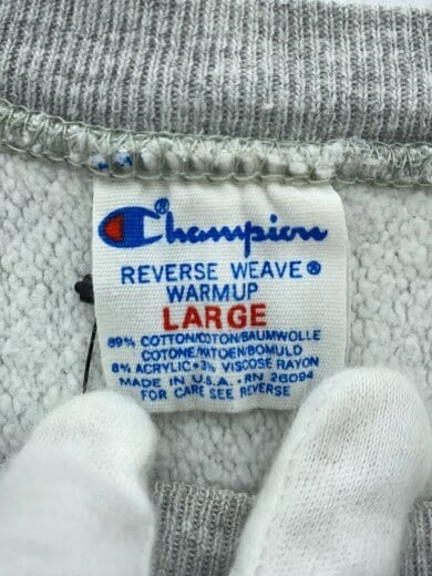 商品画像：80s/後期/REVERSE WEAVE/完全目無/スウェット/L/コットン/GRY/無地 3