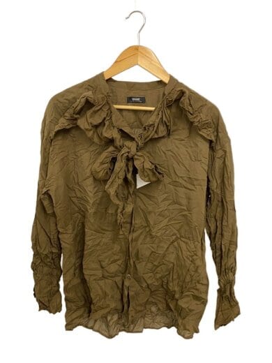 商品画像：80ボイルフリルシャツ/長袖シャツ/--/コットン/BRW/25030370050030 1