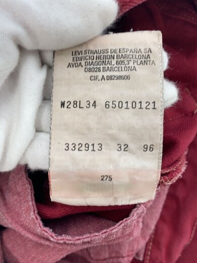 商品画像：501/90s/usa製/ストレートパンツ/28/コットン/BRD/無地// 6