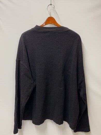商品画像：ブラッシュパイルプルオーバー/長袖Tシャツ/L/コットン/BLK/無地/21-02-018 2