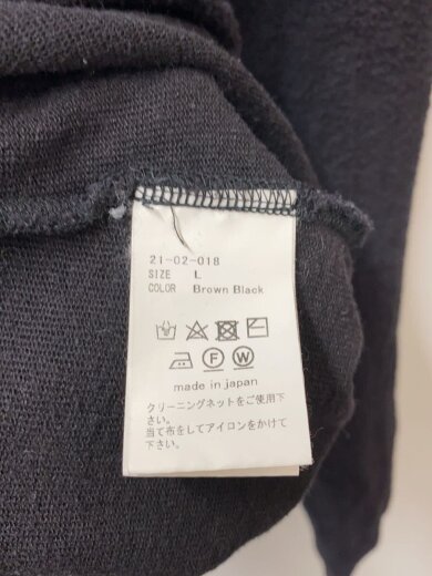 商品画像：ブラッシュパイルプルオーバー/長袖Tシャツ/L/コットン/BLK/無地/21-02-018 4