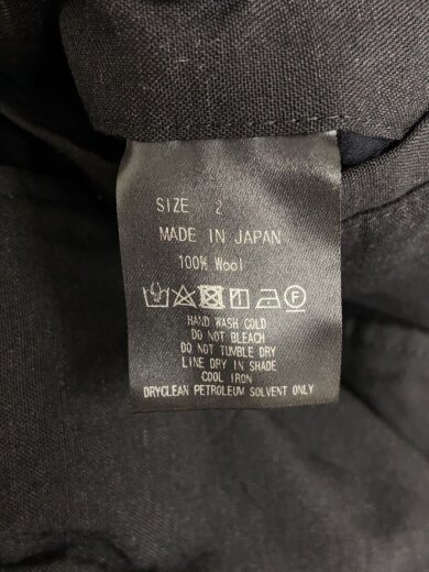 商品画像：2/72 WASHER WOOL TROPICAL WIDE LEG EAS/2/ウール/BLK/M25A12PT02C 5