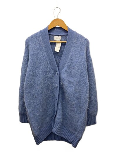 商品画像：アルパカシャギーカーディガン(厚手)/アルパカ/BLU/無地 1