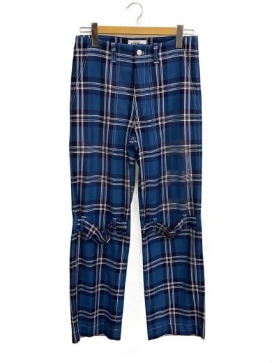 商品画像：25AW/BONDAGE PANTS/ボトム/44/ポリエステル/BLU/チェック/KL995 1