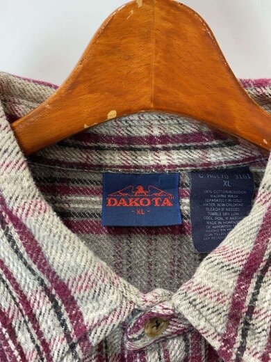 商品画像：90S/ヘビーネル/ネルシャツ/XL/コットン/BRD/チェック 3