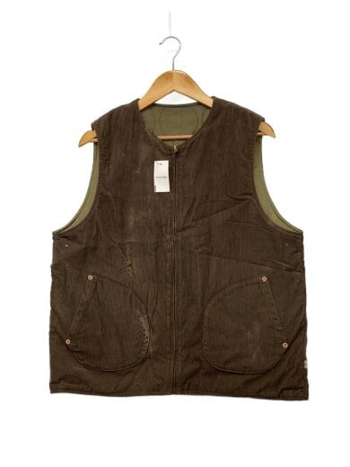 商品画像：REVERSIBLE CORUDUROY DECK VEST/キルティングベスト/--/コットン/BRW// 1