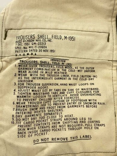 商品画像：FIELD TROUSER/カーゴパンツ/M/コットン/KHK/55-T-95000-25 5