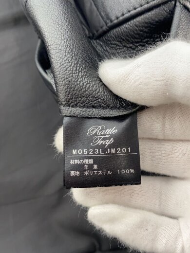 商品画像：シングルライダースジャケット/M/羊革/BLK/M0523LJM201// 4