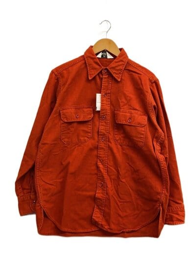 商品画像：長袖シャツ/--/コットン/RED/無地// 1