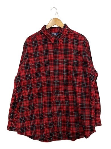 商品画像：WOODSMAN　WORKSHIRT/ネルシャツ/XL/コットン/RED/チェック// 1