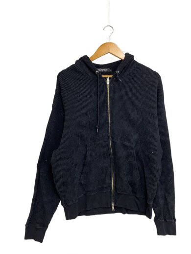 商品画像：Waffle Full Zip Hoodie/L/コットン/BLK/無地/75-13-0904-147 1