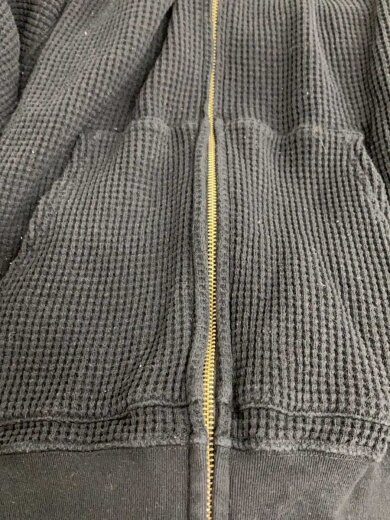 商品画像：Waffle Full Zip Hoodie/L/コットン/BLK/無地/75-13-0904-147 6