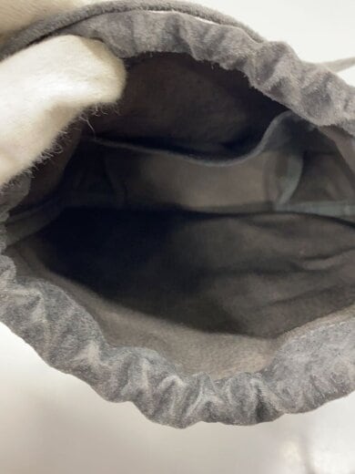 商品画像：DRAWSTRING POUCH PIG SUEDE/スウェード/BLK/無地// 5