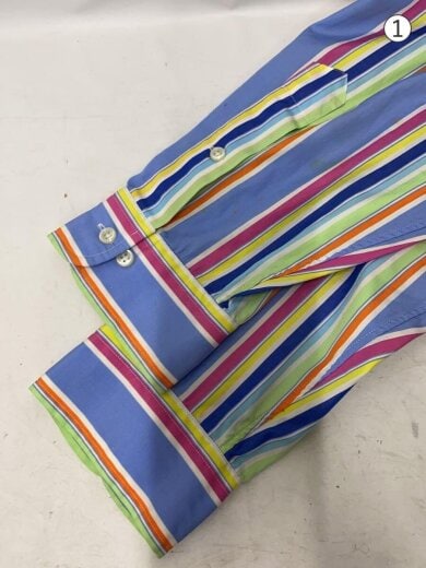 商品画像：長袖シャツ/XL/コットン/マルチカラー/ストライプ// 5