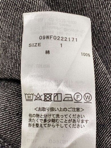 商品画像：裾切替えVネックAラインフレアデニムワンピ/1/デニム/BLK/無地/09WF0222171// 4