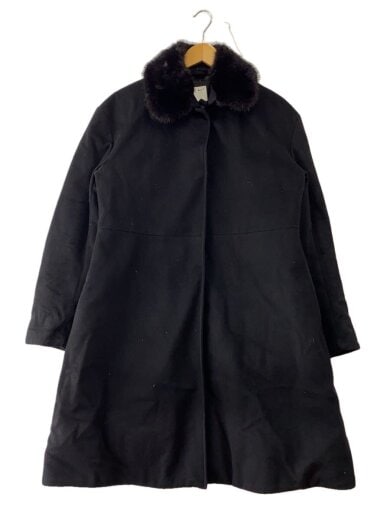 商品画像：ダウンコート/カシミア100/ミンクファー/44/カシミア/BLK/無地 1