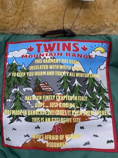 商品画像：00s/TWINS MOUNTAIN RANGE/ダウンジャケット/46/ナイロン/BRW/無地 4