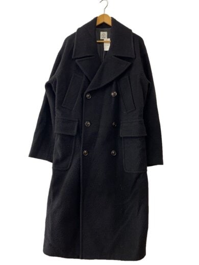 商品画像：Faded Napping Melton Pencil Coat/ピリング加工/1/ウール/BLK 1