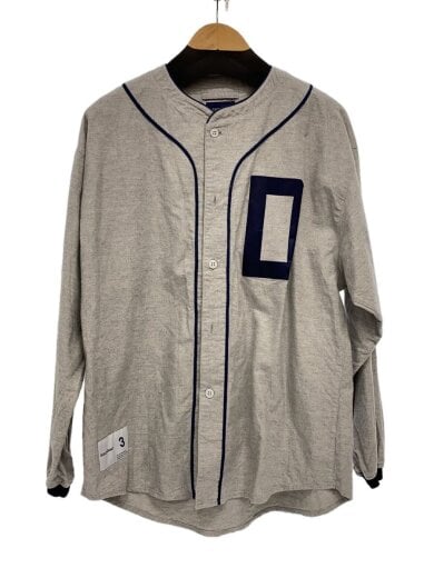 商品画像：22SS/BLEEK BASEBALL SHIRT/長袖シャツ/3/コットン/GRY 1